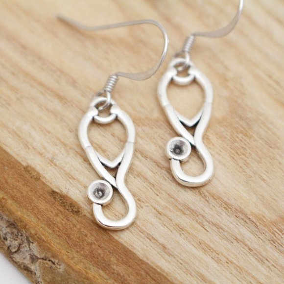 Stethoscope Charm Earrings - Picture 1 of 6